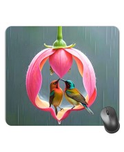 Customized Beautiful Birds Picture Sublimation Mouse Pad | 8 X 7.5 Inch | Smooth Cloth Surface | Non-Slip Rubber Base | Personalized Mousepad for Laptop & Desktop (F17118)