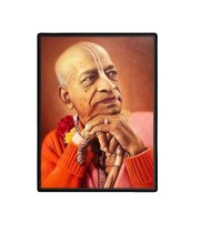 Swami Prabhupada Laminated Photo (9x11 Inches Without glass) Divine Blessings for Table and Walls,Home & Office and Temple Decoration