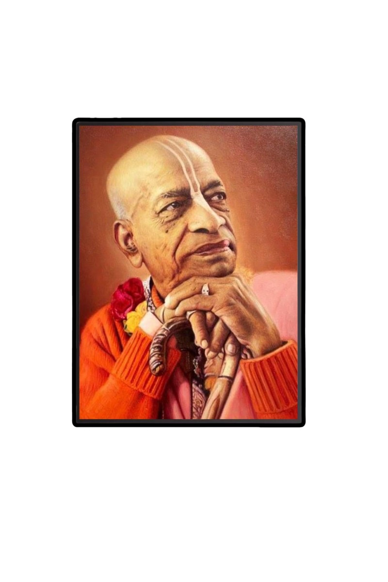 Swami Prabhupada Laminated Photo - 5x7 Inches, Divine Blessings for Home & Office and Temple Decoration