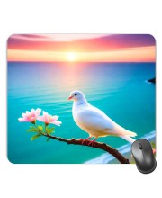 Customized Beautiful Bird Picture Sublimation Mouse Pad | 8 X 7.5 Inch | Smooth Cloth Surface | Non-Slip Rubber Base | Personalized Mousepad for Laptop & Desktop (F17245)