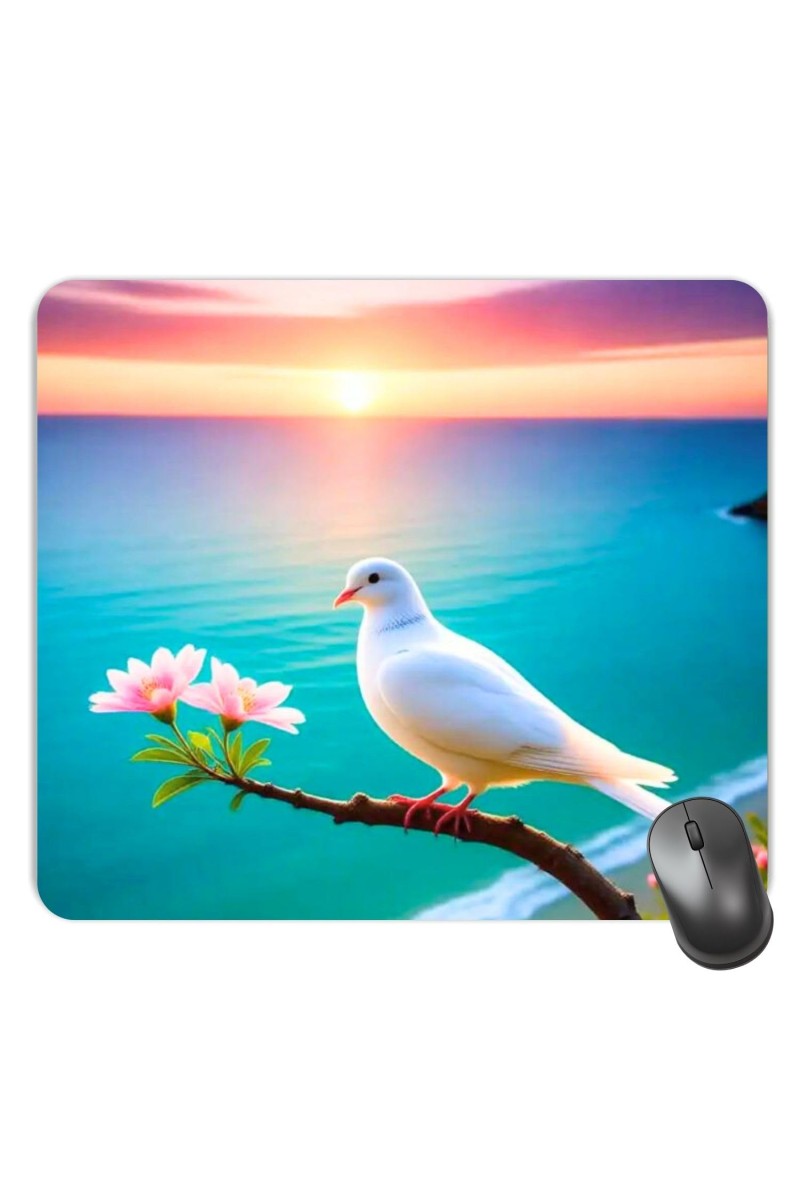 Customized Beautiful Bird Picture Sublimation Mouse Pad | 8 X 7.5 Inch | Smooth Cloth Surface | Non-Slip Rubber Base | Personalized Mousepad for Laptop & Desktop (F17245)