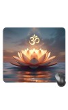 Customized Om Symbol Picture Sublimation Mouse Pad | 8 X 7.5 Inch | Smooth Cloth Surface | Non-Slip Rubber Base | Personalized Mousepad for Laptop & Desktop (F17032)