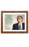 Bill Gates & Famous Quote Brown Frame, 12x16InchesInspirational Wall Art for Office, Home DecorIdeal Spiritual Gift
