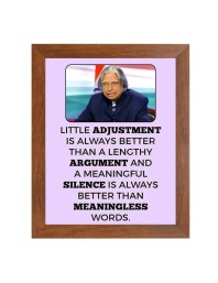 A P J Abdul Kalam & His Famous Quote Photo Frame - Brown Frame, Perfect for Office & Wall Decoration, Ideal Gift