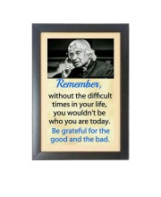 A. P. J. Abdul Kalam & His Famous Quote Photo Frame - Brown Frame, 11x15 Inches, Perfect for Office & Wall Decoration, Ideal Gift