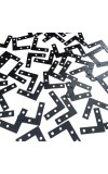 L-Shaped Flat Corner Brackets - Heavy Duty Iron Right Angle Braces with Pre-Drilled Holes for Furniture, Shelving, and Woodworking (Pack of 10) with 40 Screws.