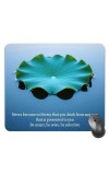 Customized Beautiful Quote and Leaf Picture Sublimation Mouse Pad | 8 X 7.5 Inch | Smooth Cloth Surface | Non-Slip Rubber Base | Personalized Mousepad for Laptop & Desktop (F17076)
