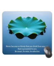 Customized Beautiful Quote and Leaf Picture Sublimation Mouse Pad | 8 X 7.5 Inch | Smooth Cloth Surface | Non-Slip Rubber Base | Personalized Mousepad for Laptop & Desktop (F17076)