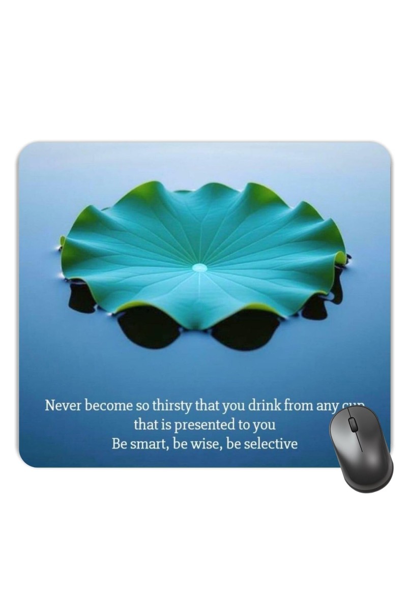 Customized Beautiful Quote and Leaf Picture Sublimation Mouse Pad | 8 X 7.5 Inch | Smooth Cloth Surface | Non-Slip Rubber Base | Personalized Mousepad for Laptop & Desktop (F17076)