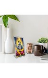 Car Desk/Table Top Lord Vishnu Acrylic L-Style Photo Stand - 2.5x3.5 Inches, Compact And Stylish Spiritual Display (F6663)