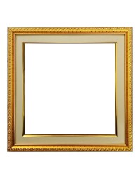HiTechMart Gold Ornate Blank Picture Frame - 11x11 Inch Outer Size, Fits 8.5x8.5 Inch Photo - Vintage Wall & Tabletop Display (1)
