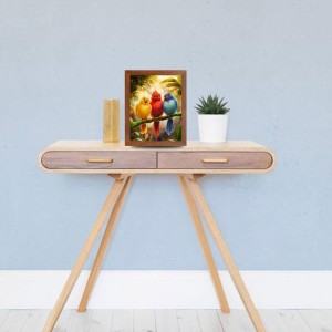 AI Funny Cute Birds On Tree Art Picture for Kids - 18x22 inches, Brown Color - Perfect Wall Decor for Children's Room AI Funny Cute Birds On Tree Art Picture for Kids - 18x22 inches, Brown Color - Perfect Wall Decor for Children's Room