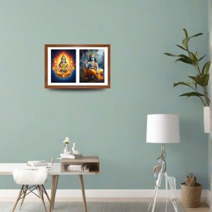 Agni deva and sri krishna Photo Frame - 19x23Inches - Spiritual Artwork for Home Decor, Puja Room and Office Decoration Agni deva and sri krishna Photo Frame - 19x23Inches - Spiritual Artwork for Home Decor, Puja Room and Office Decoration