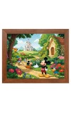 AI Funny Micky Mouse Art Picture for Kids - 10x14 inches, Brown Color - Perfect Wall Decor for Children's Room