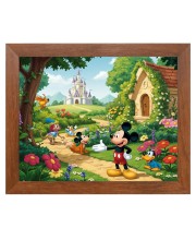 AI Funny Micky Mouse Art Picture for Kids - 10x14 inches, Brown Color - Perfect Wall Decor for Children's Room