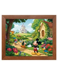AI Funny Micky Mouse Art Picture for Kids - 10x14 inches, Brown Color - Perfect Wall Decor for Children's Room