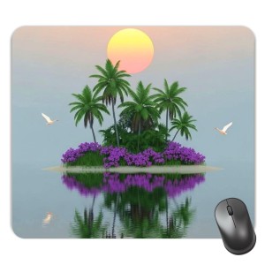 Customized Beautiful Sun and Nature Picture Sublimation Mouse Pad | 8 X 7.5 Inch | Smooth Cloth Surface | Non-Slip Rubber Base | Personalized Mousepad for Laptop & Desktop (F17184)