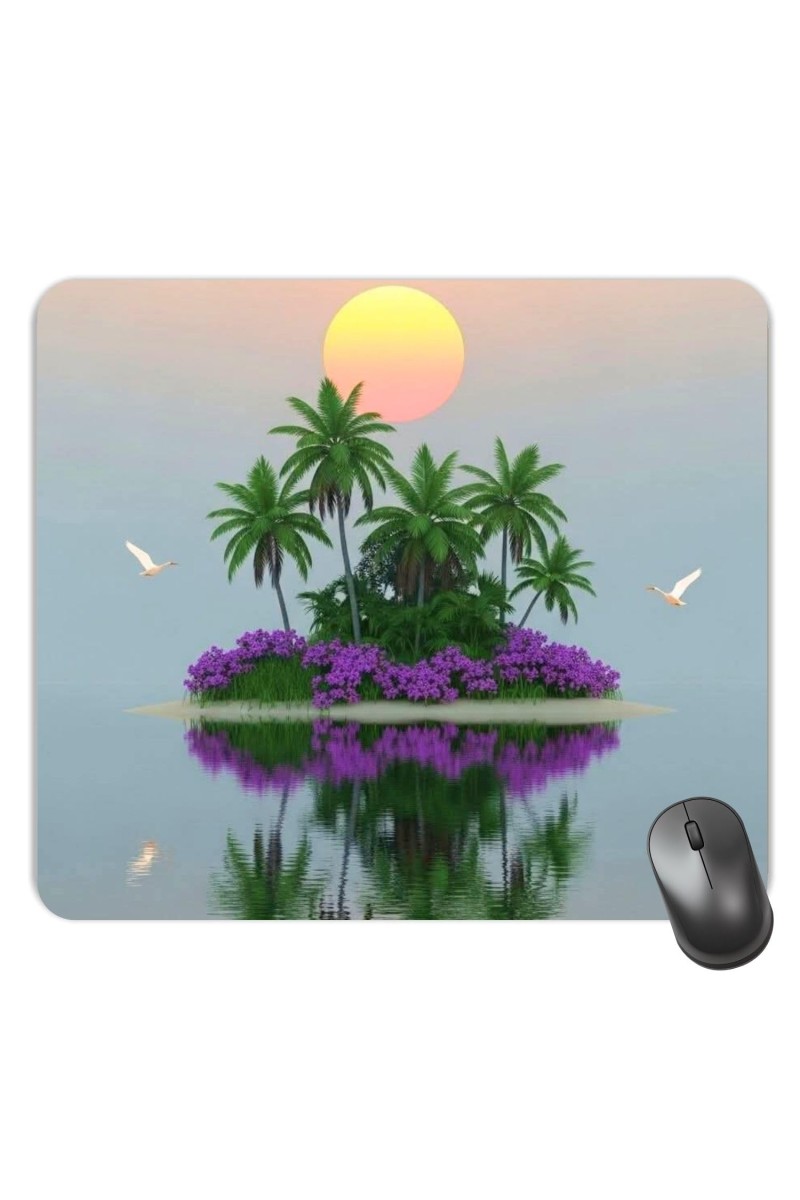 Customized Beautiful Sun and Nature Picture Sublimation Mouse Pad | 8 X 7.5 Inch | Smooth Cloth Surface | Non-Slip Rubber Base | Personalized Mousepad for Laptop & Desktop (F17184)