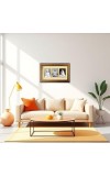 Swami Vivekananda, Ramakrishna Paramhansa & Sarada Maa Photo Frame | 3-in-1 Wooden Wall Frame with Golden Border | Spiritual Wall Decor for Living Room, Office & Gift Purpose