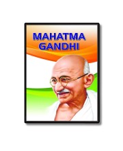 Mahatma Gandhi Laminated Photo (9x11 Inches Without glass) Divine Blessings for Table and Walls,Home & Office and Temple Decoration