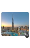 Customized Burj Khalifa Picture Sublimation Mouse Pad | 8 X 7.5 Inch | Smooth Cloth Surface | Non-Slip Rubber Base | Personalized Mousepad for Laptop & Desktop (F17174)