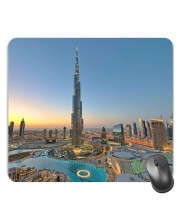 Customized Burj Khalifa Picture Sublimation Mouse Pad | 8 X 7.5 Inch | Smooth Cloth Surface | Non-Slip Rubber Base | Personalized Mousepad for Laptop & Desktop (F17174)