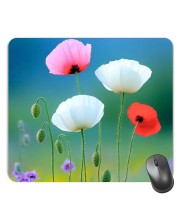 Customized Serenity of Nature Flowers Picture Sublimation Mouse Pad | 8 X 7.5 Inch | Smooth Cloth Surface | Non-Slip Rubber Base | Personalized Mousepad for Laptop & Desktop (F17181)