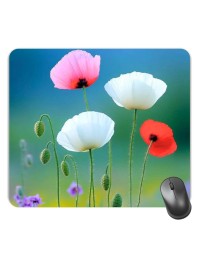 Customized Serenity of Nature Flowers Picture Sublimation Mouse Pad | 8 X 7.5 Inch | Smooth Cloth Surface | Non-Slip Rubber Base | Personalized Mousepad for Laptop & Desktop (F17181)