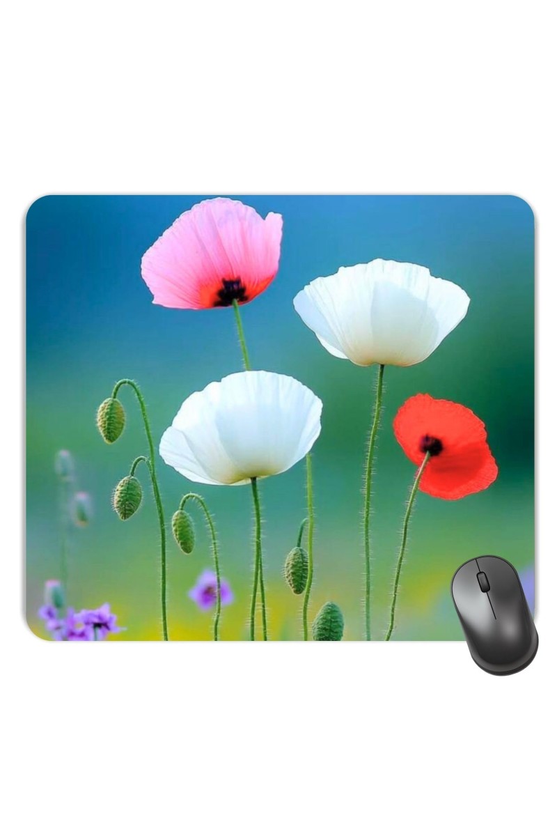 Customized Serenity of Nature Flowers Picture Sublimation Mouse Pad | 8 X 7.5 Inch | Smooth Cloth Surface | Non-Slip Rubber Base | Personalized Mousepad for Laptop & Desktop (F17181)