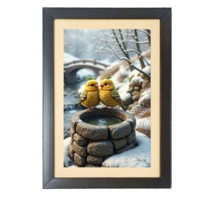 The romantic cute birds Photo Frame Funny Animal and Bird Cartoon Art, Black color, 15x19 Inch The romantic cute birds Photo Frame Funny Animal and Bird Cartoon Art, Black color, 15x19 Inch