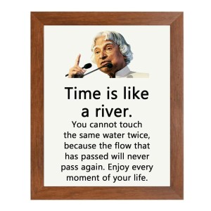 A P J Abdul Kalam & Famous Quote Brown Frame, 10x14InchesInspirational Wall Art for Office, Home DecorIdeal Spiritual Gift