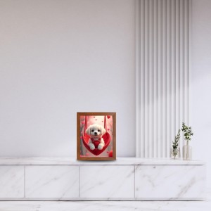 AI Funny Cute Dog Art Picture for Kids - 10x14 inches, Brown Color - Perfect Wall Decor for Children's Room