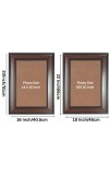 Classic Brown Wooden Photo Frame Set of 2 | Wall & Tabletop Display | Ideal for Home Décor, Office, Certificate & Artwork | Durable MDF Back with Glass Front (2, 20x22)