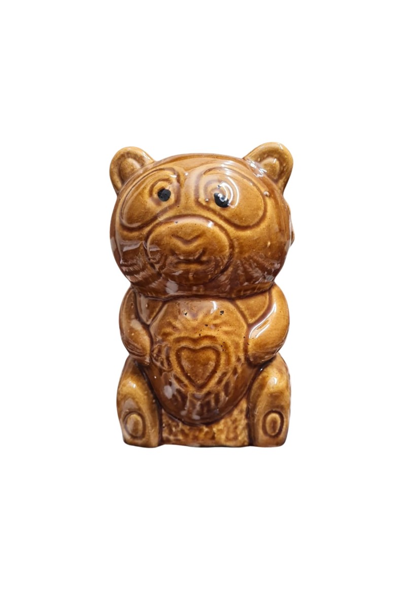 Ceramic Money Coins Holder | Home Decor Bear Design showpiece Kids Toys Organic & Eco-Friendly Coin, Holder Birthday Gift Item for Girls and Boys |Colour: Antique| Brown