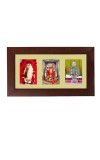 Sri Maa Sharada, Sri kali and Sri Ramkrishna Color Photo Frame - 5x7 Inch, Elegant Religious Home & Temple Decor