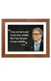 Bill Gates & Famous Quote Brown Frame, 16x20InchesInspirational Wall Art for Office, Home DecorIdeal Spiritual Gift