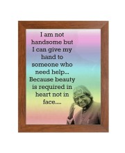 A P J Abdul Kalam & Famous Quote Brown Frame, 10x14InchesInspirational Wall Art for Office, Home DecorIdeal Spiritual Gift