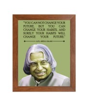 A P J Abdul Kalam & Famous Quote Brown Frame, 16x20InchesInspirational Wall Art for Office, Home DecorIdeal Spiritual Gift