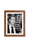 Bill Gates & Famous Quote Brown Frame, 12x16InchesInspirational Wall Art for Office, Home DecorIdeal Spiritual Gift