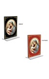 Mother Mary Acrylic T-Style Photo Stand - 11x13 Inches, Compact and Stylish Spiritual Display, easily change 2 photos (Pack of 1)