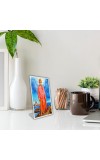 Car Desk/Table Top Swami Vivekananda Acrylic L-Style Photo Stand - 2.5x3.5 Inches, Compact And Stylish Spiritual Display (F6699)