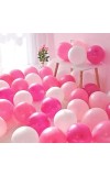 Happy Birthday Decoration Combo Set - 20 Pcs. Metallic Balloons, 1 Star Foil Balloons, 13 Pcs. Birthday Banner, 2 Pcs. Foil Curtain Party Backdrop Kit for Celebrations and Events (Pink)