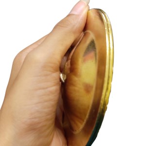 HiTechMart Handcrafted Brass Manjeera – 9cm Indian Classical Musical Instrument for Bhajan, Kirtan, Puja – Traditional Cymbals with Clear, Resonant Sound – 185gm Lightweight with Durable String
