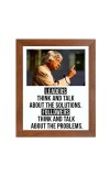 A P J Abdul Kalam & Famous Quote Brown Frame, 10x14InchesInspirational Wall Art for Office, Home DecorIdeal Spiritual Gift