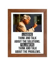 A P J Abdul Kalam & Famous Quote Brown Frame, 10x14InchesInspirational Wall Art for Office, Home DecorIdeal Spiritual Gift