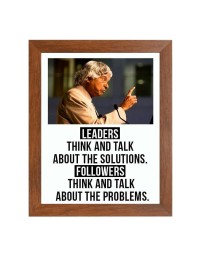 A P J Abdul Kalam & Famous Quote Brown Frame, 12x16InchesInspirational Wall Art for Office, Home DecorIdeal Spiritual Gift