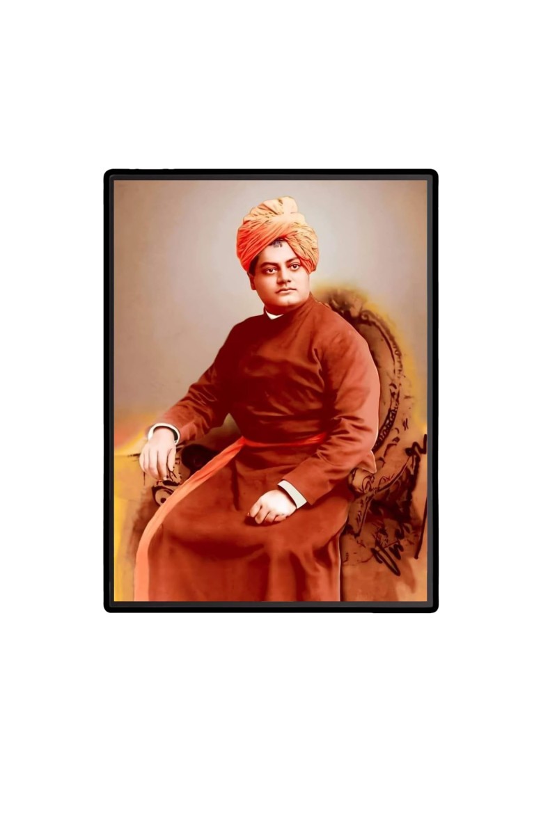 Swami Vivekananda Laminated Photo - 5x7 Inches, Divine Blessings for Home & Office and Temple Decoration