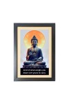 Buddha & His Famous Quote Photo Frame - Brown Frame, 11x15 Inches, Perfect for Office & Wall Decoration, Ideal Gift
