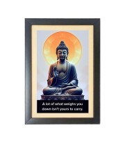 Buddha & His Famous Quote Photo Frame - Brown Frame, 11x15 Inches, Perfect for Office & Wall Decoration, Ideal Gift