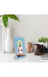 Car Desk/Table Top Sri Ramkrishna Acrylic L-Style Photo Stand - 2.5x3.5 Inches, Compact And Stylish Spiritual Display (F6714)